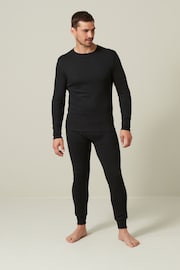 Black Single Thermal Long Sleeve Top - Image 2 of 8