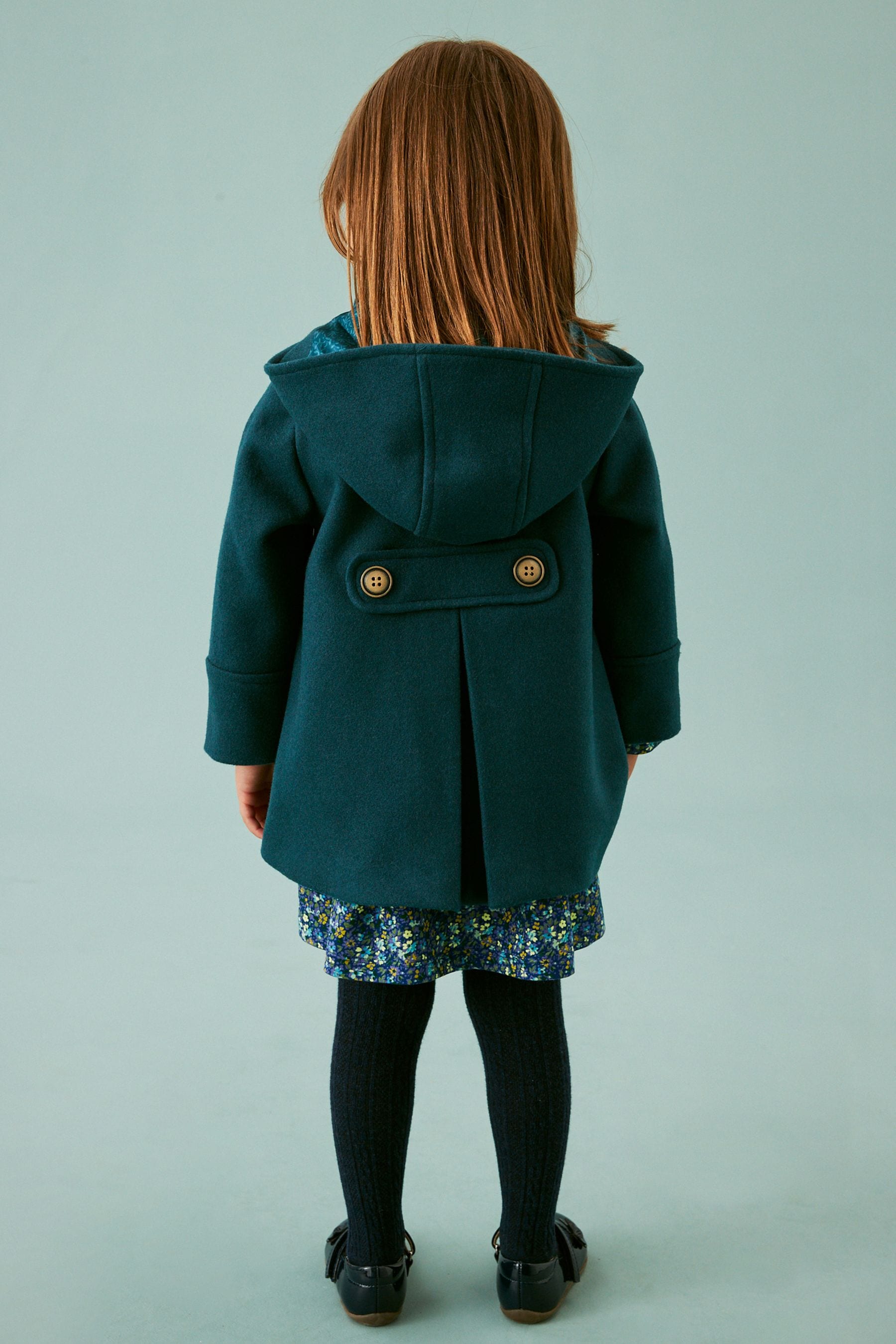 Buy Teal Blue Wool Mix Coat 3mths 7yrs from Next Luxembourg