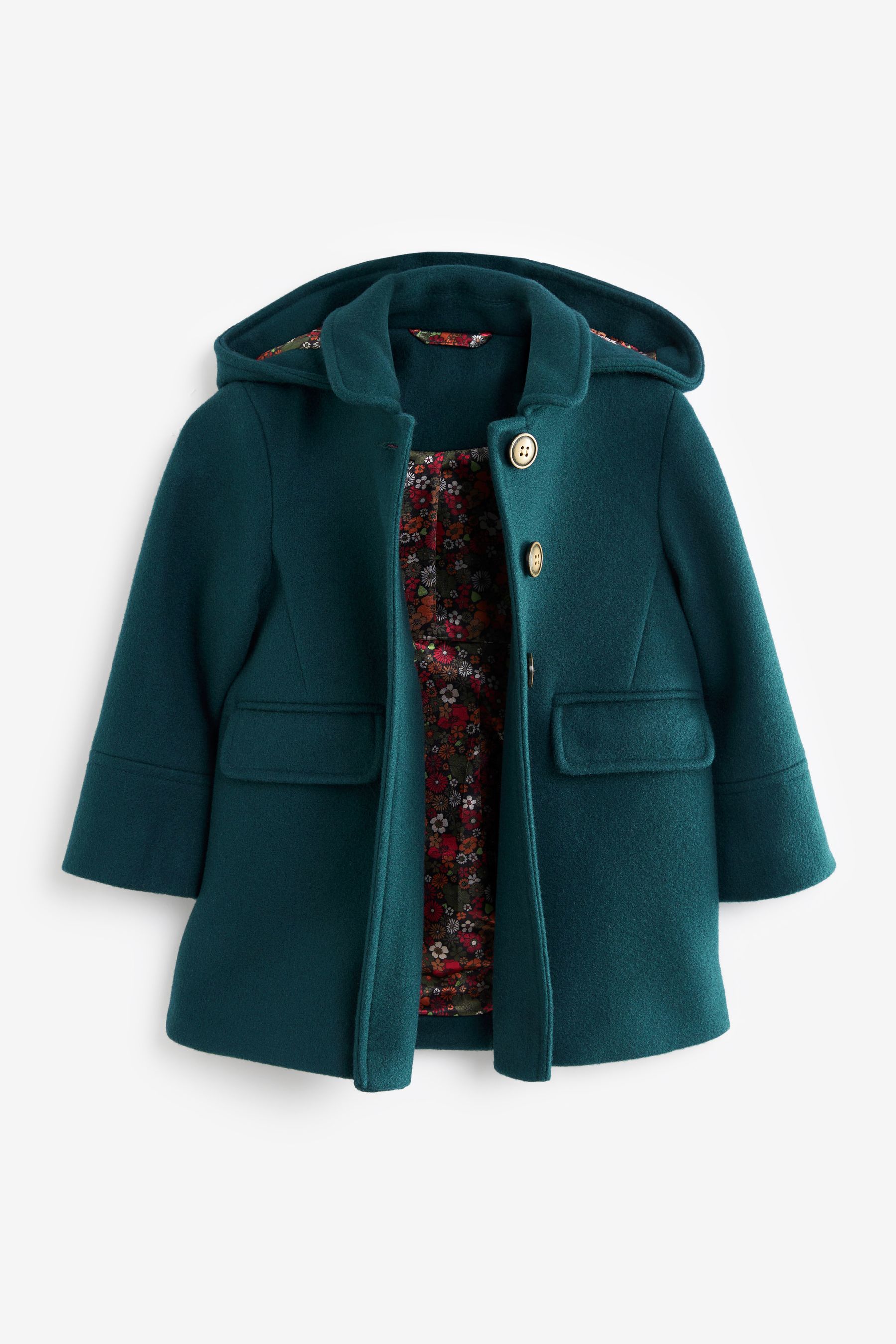 Buy Teal Blue Wool Mix Coat 3mths 7yrs from Next Luxembourg