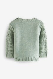 Mineral Green Cable Crew Jumper (3mths-7yrs) - Image 6 of 6