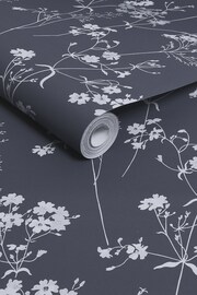 Navy Blue Leaf Wallpaper - Image 4 of 4