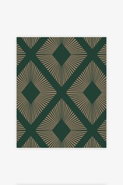 Emerald Green Deco Triangle Wallpaper - Image 3 of 4