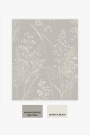 Taupe Brown Leaf Sprigs Wallpaper - Image 2 of 4