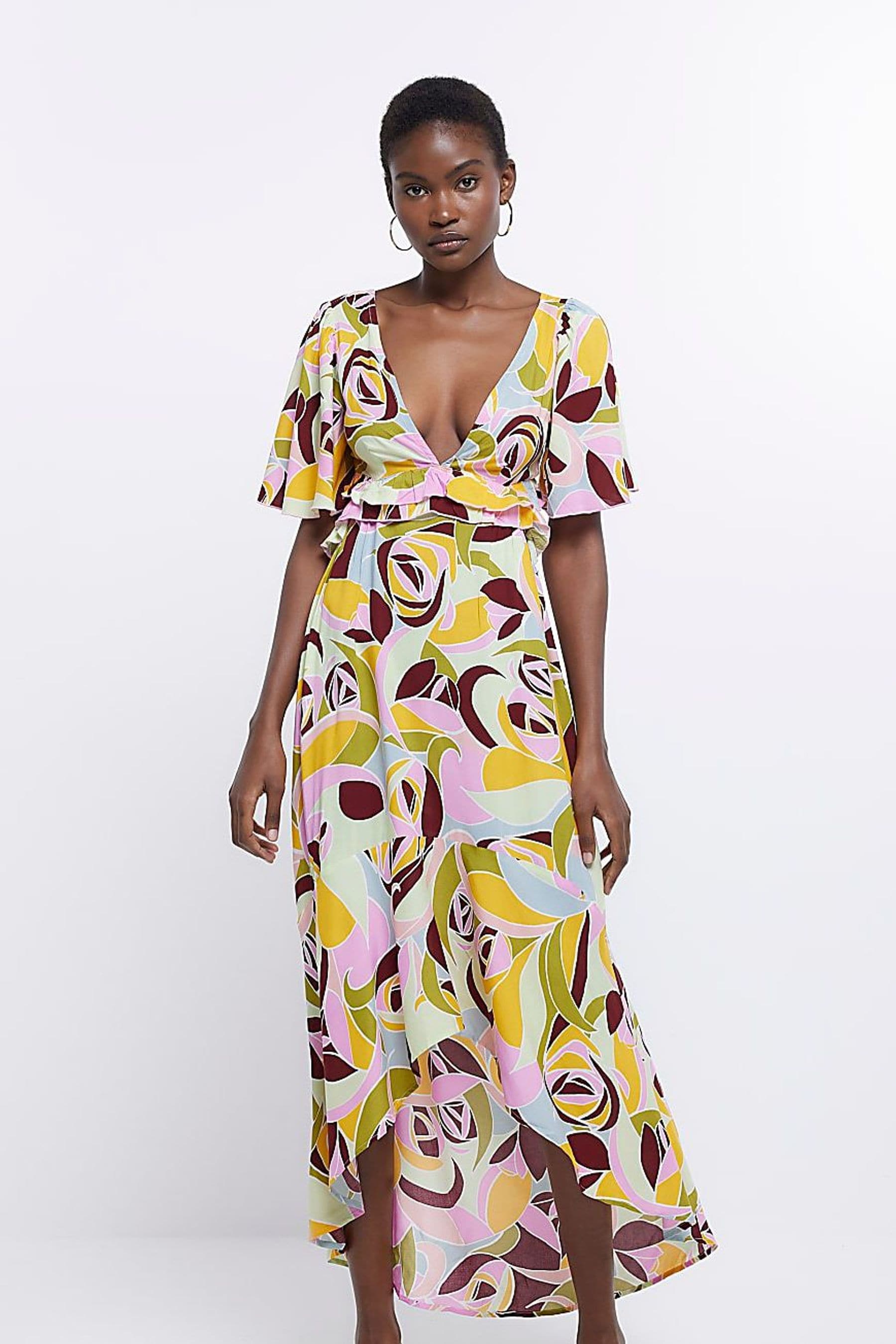 Floral beach maxi dress online