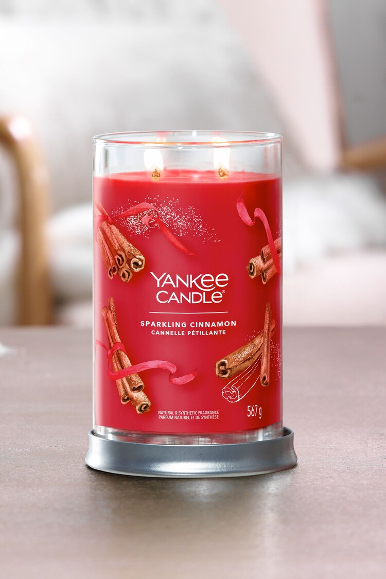Yankee Candle Large Tumbler Candle – Sparkling Cinnamon, Lasts Up To 80 Hours, Perfect For Cozy Winter Vibes