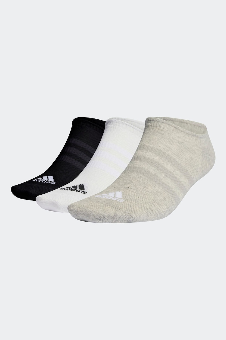 adidas Multi Thin And Light No-Show Socks 3 Pairs - Image 2 of 2