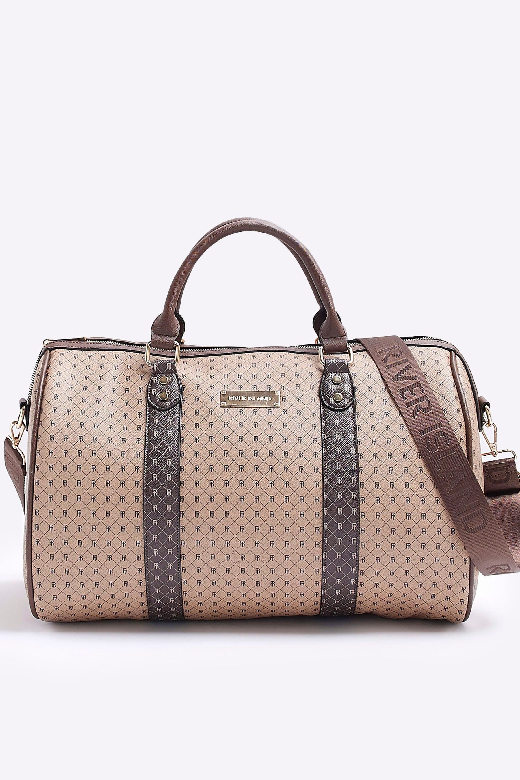 Buy River Island Brown Barrel Bag from Next Ireland