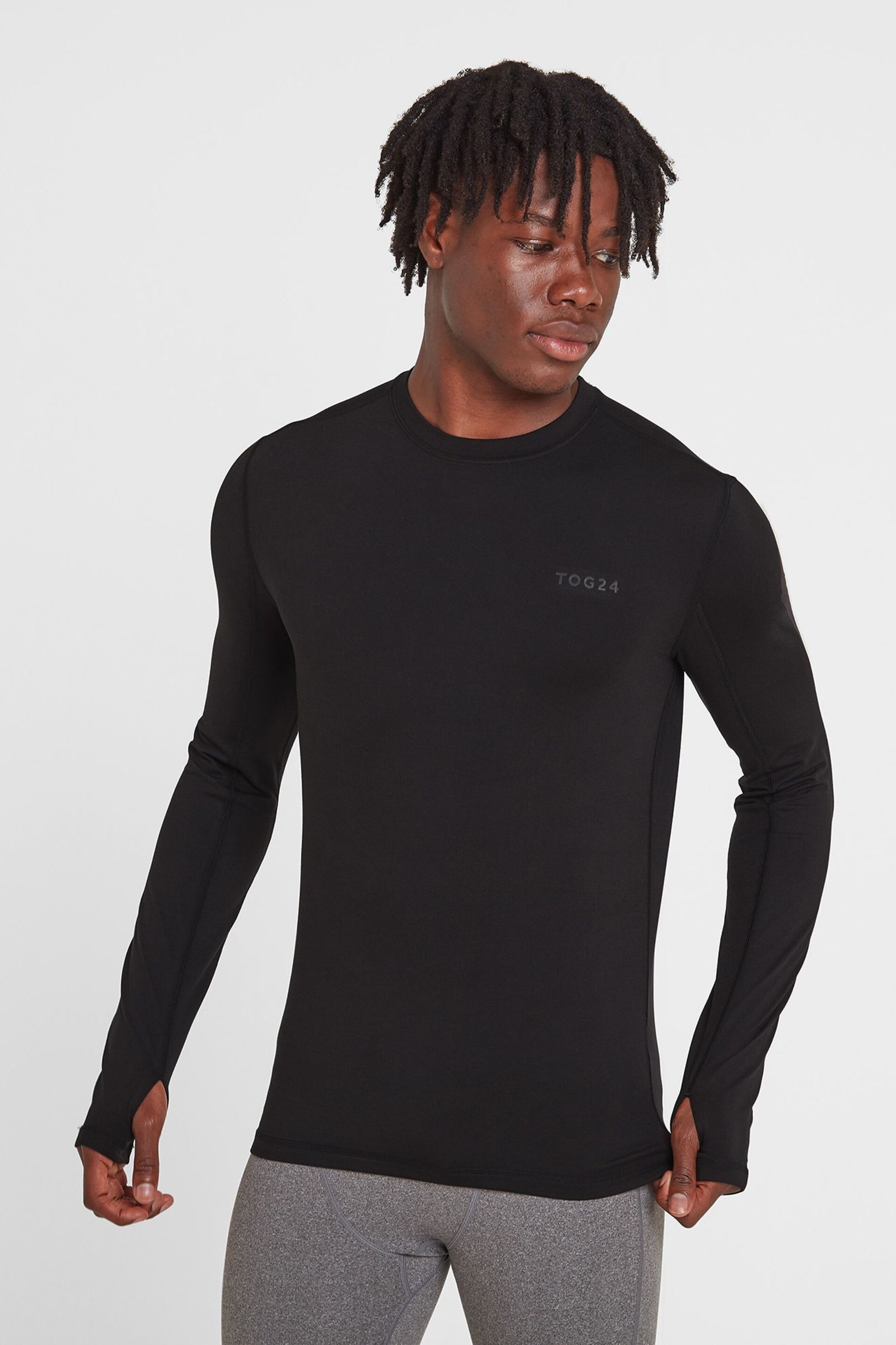 Tog 24 Cool Black Snowdon Thermal Zip Neck Saga T-Shirt - Image 1 of 4