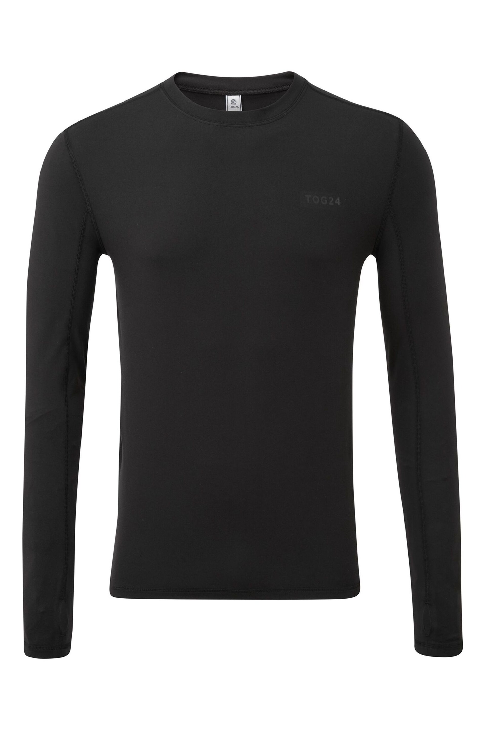 Tog 24 Cool Black Snowdon Thermal Zip Neck Saga T-Shirt - Image 4 of 4