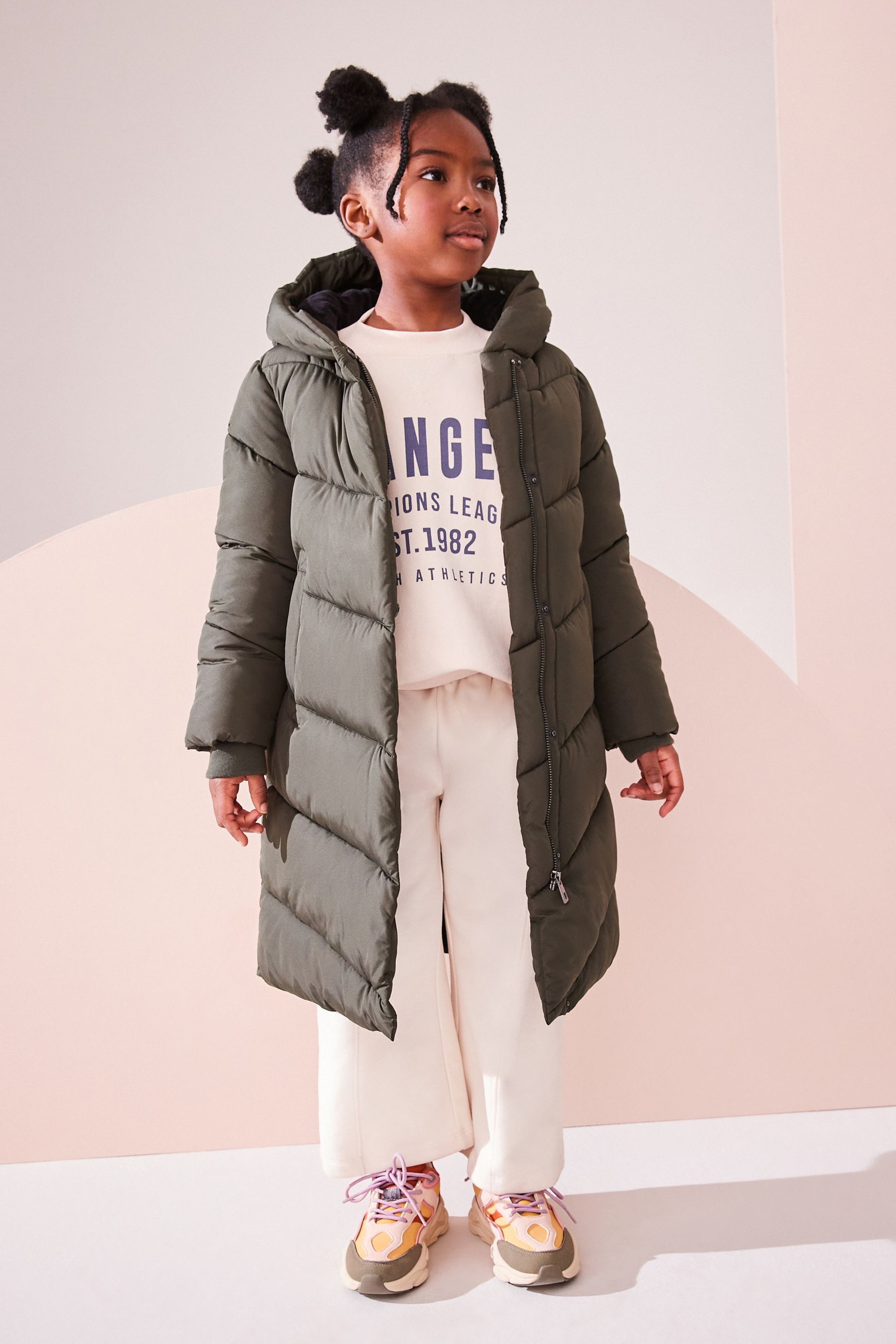 Faux fur lined puffer coat hot sale