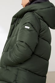 Khaki Green Regular Length Shower Resistant Chevron Duvet Padded Coat (3-16yrs) - Image 4 of 8
