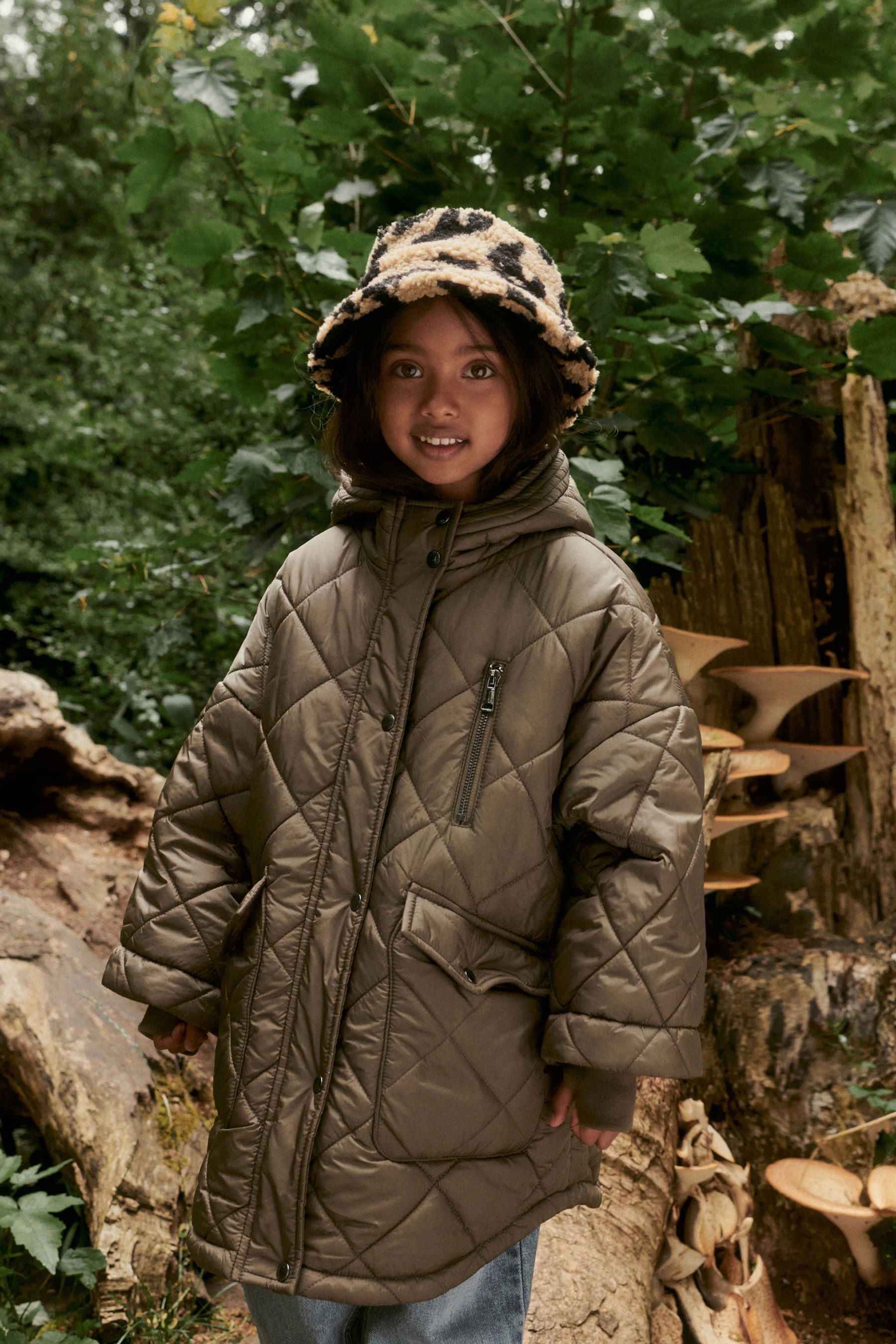 Acheter Vert kaki Manteau matelasse oversize impermeable 3 16 ans from Next Luxembourg