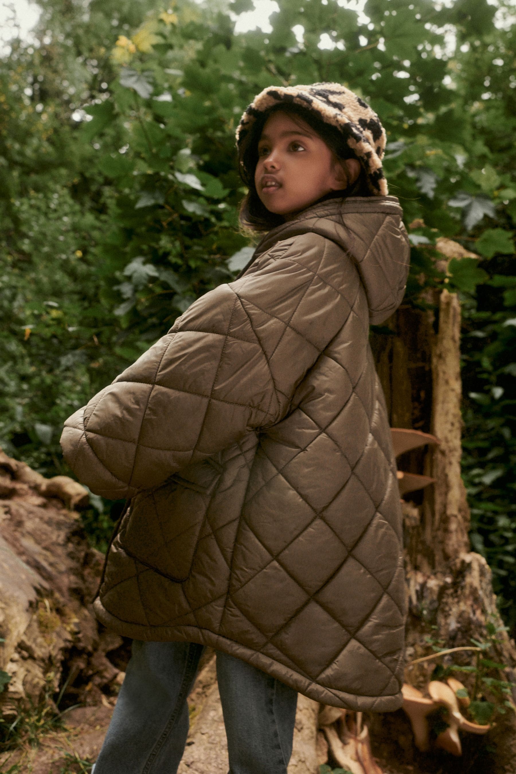 Acheter Vert kaki Manteau matelasse oversize impermeable 3 16 ans from Next Luxembourg