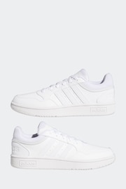 adidas Originals White Hoops 3.0 Low Classic Trainers - Image 5 of 9