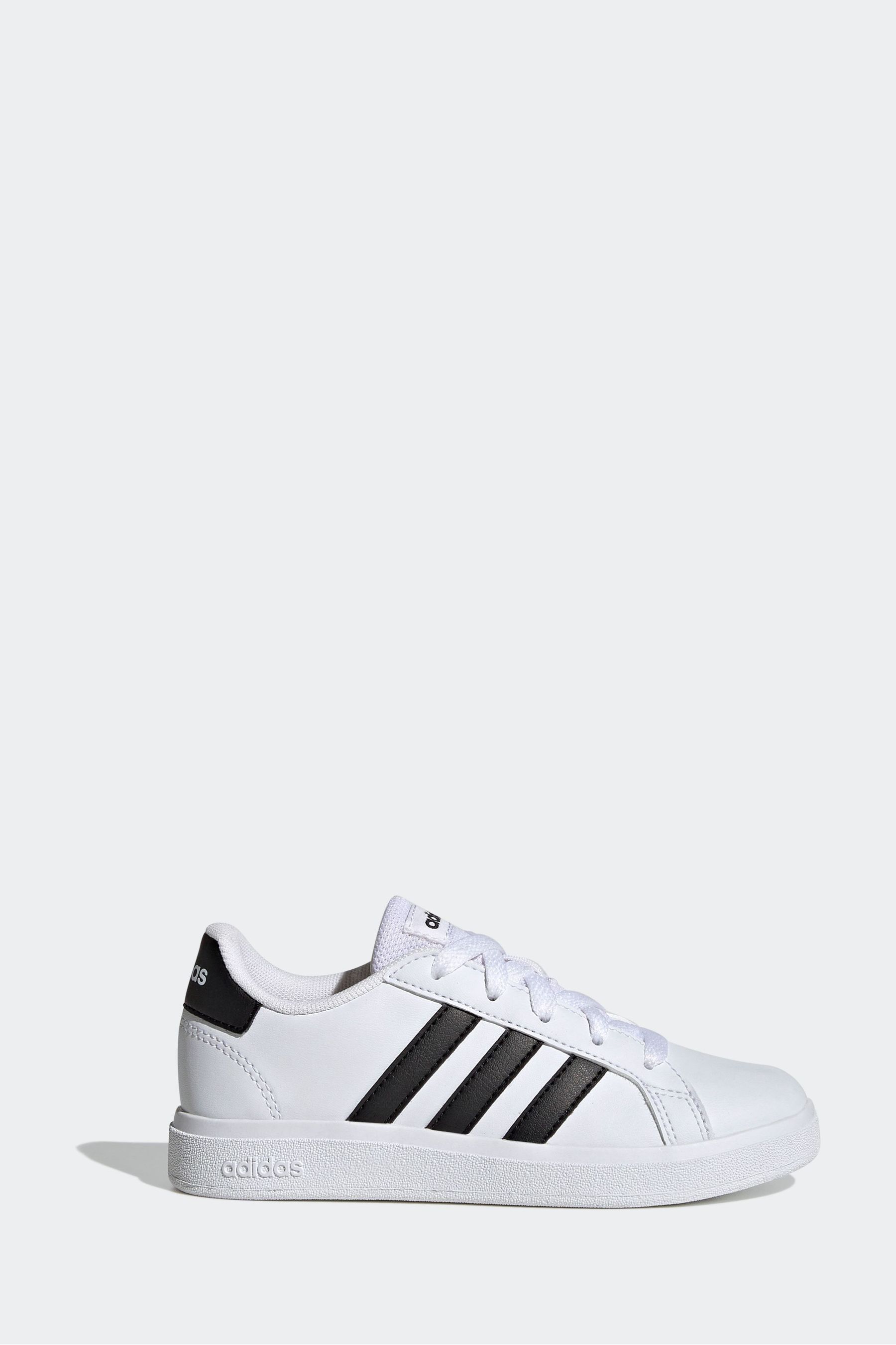 Buy adidas White Black Grand Court Lace Up Trainers from Next United Arab Emirates