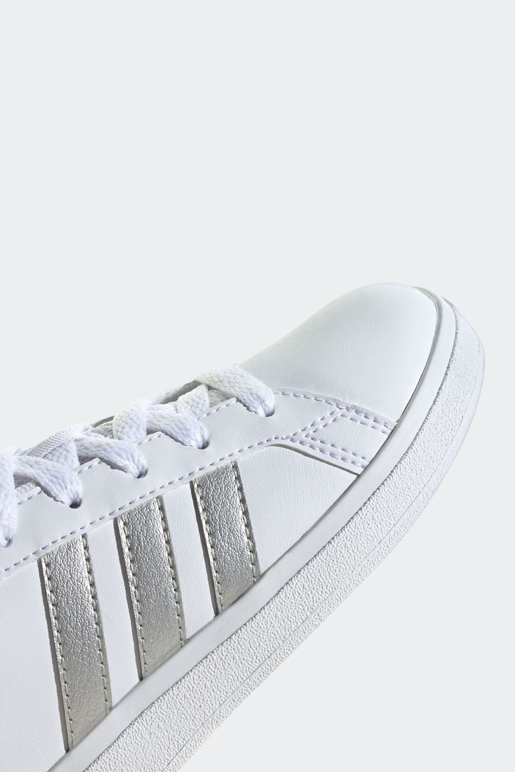 Adidas white and silver trainers sales