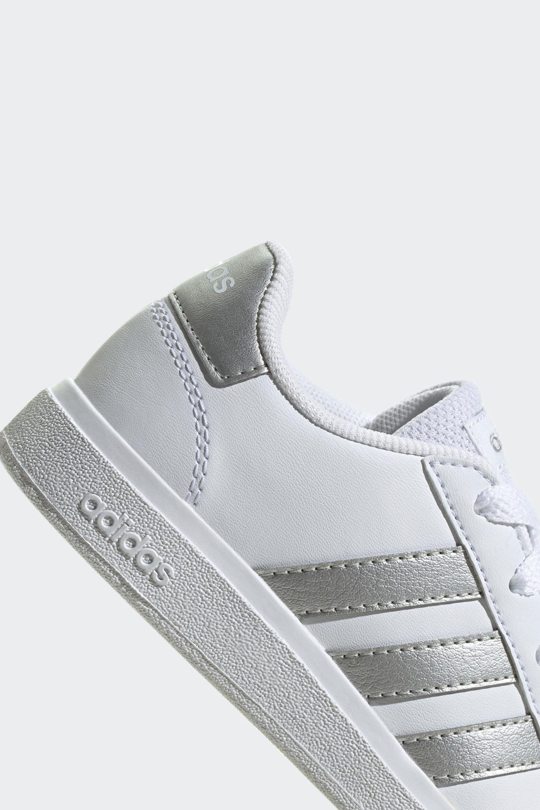 Adidas white and silver trainers clearance