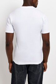 River Island Black/Grey/Beige/White Muscle T-Shirts 5 Pack - Image 3 of 5