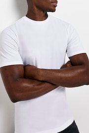 River Island Black/Grey/Beige/White Muscle T-Shirts 5 Pack - Image 5 of 5