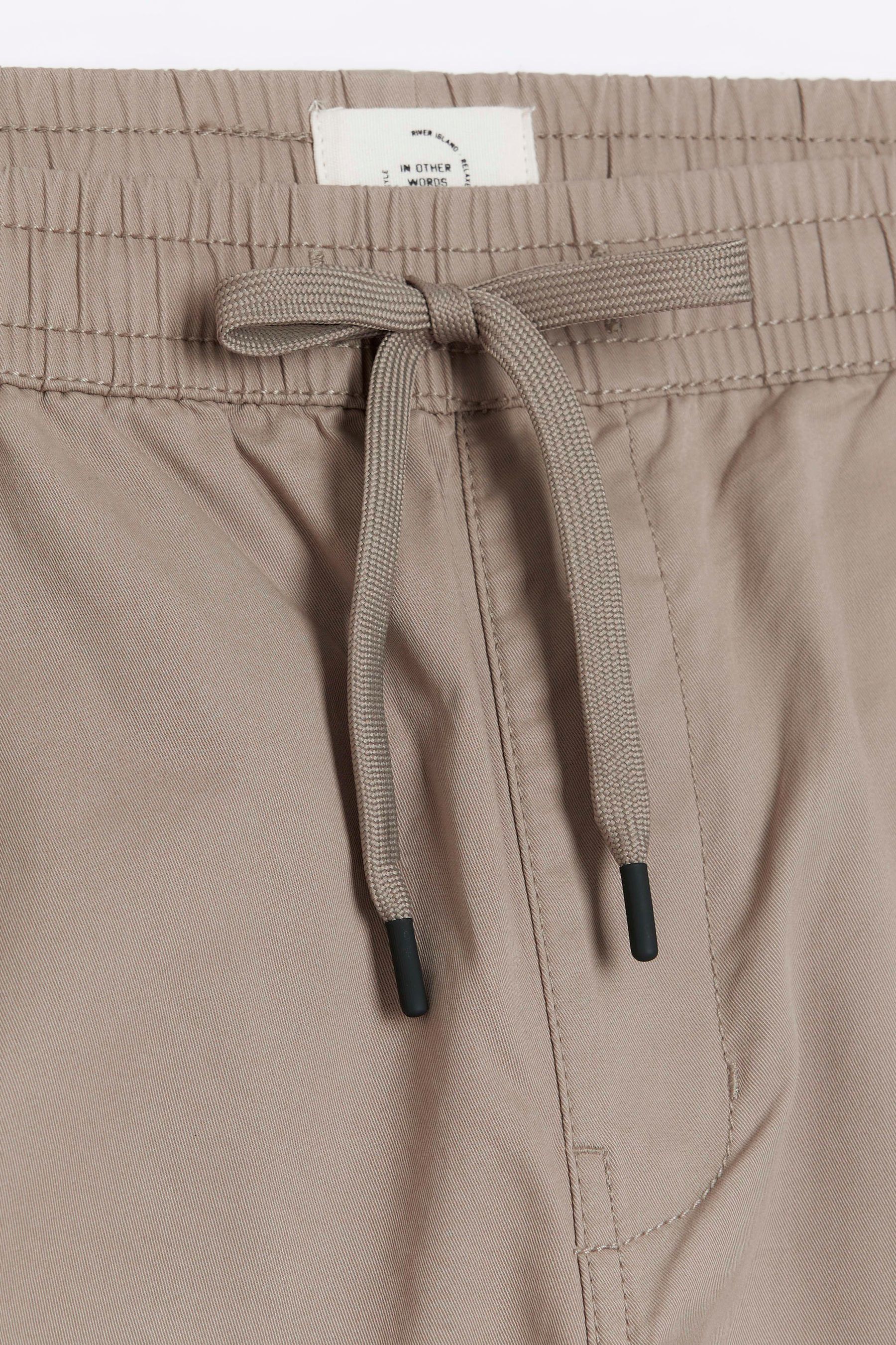 River island slim fit cargo trousers in khaki sales