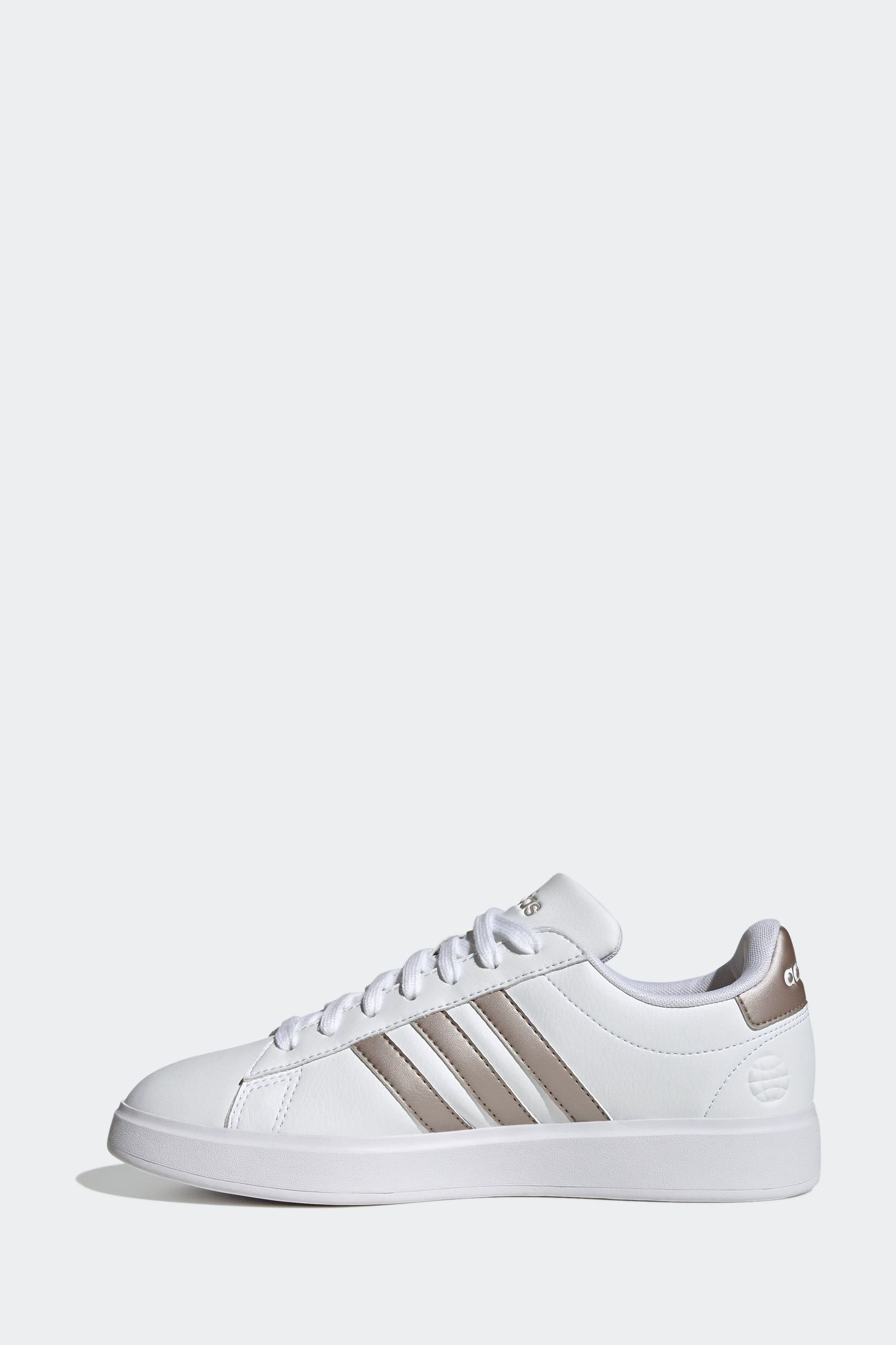 Adidas white and gold trainers shop