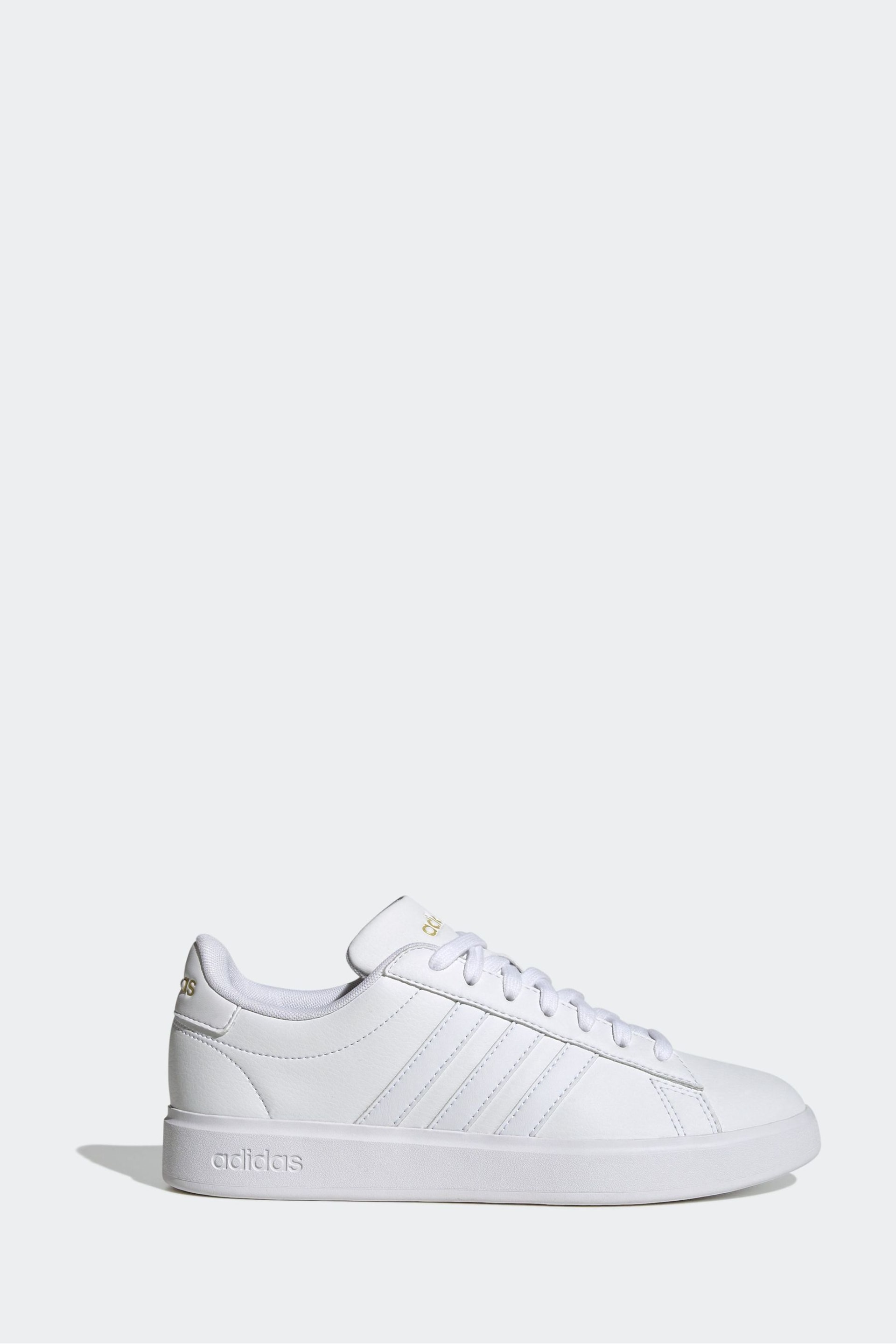 adidas White Grand Court Cloudfoam Lifestyle Comfort Trainers - Image 1 of 9