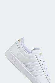 adidas White Grand Court Cloudfoam Lifestyle Comfort Trainers - Image 8 of 9