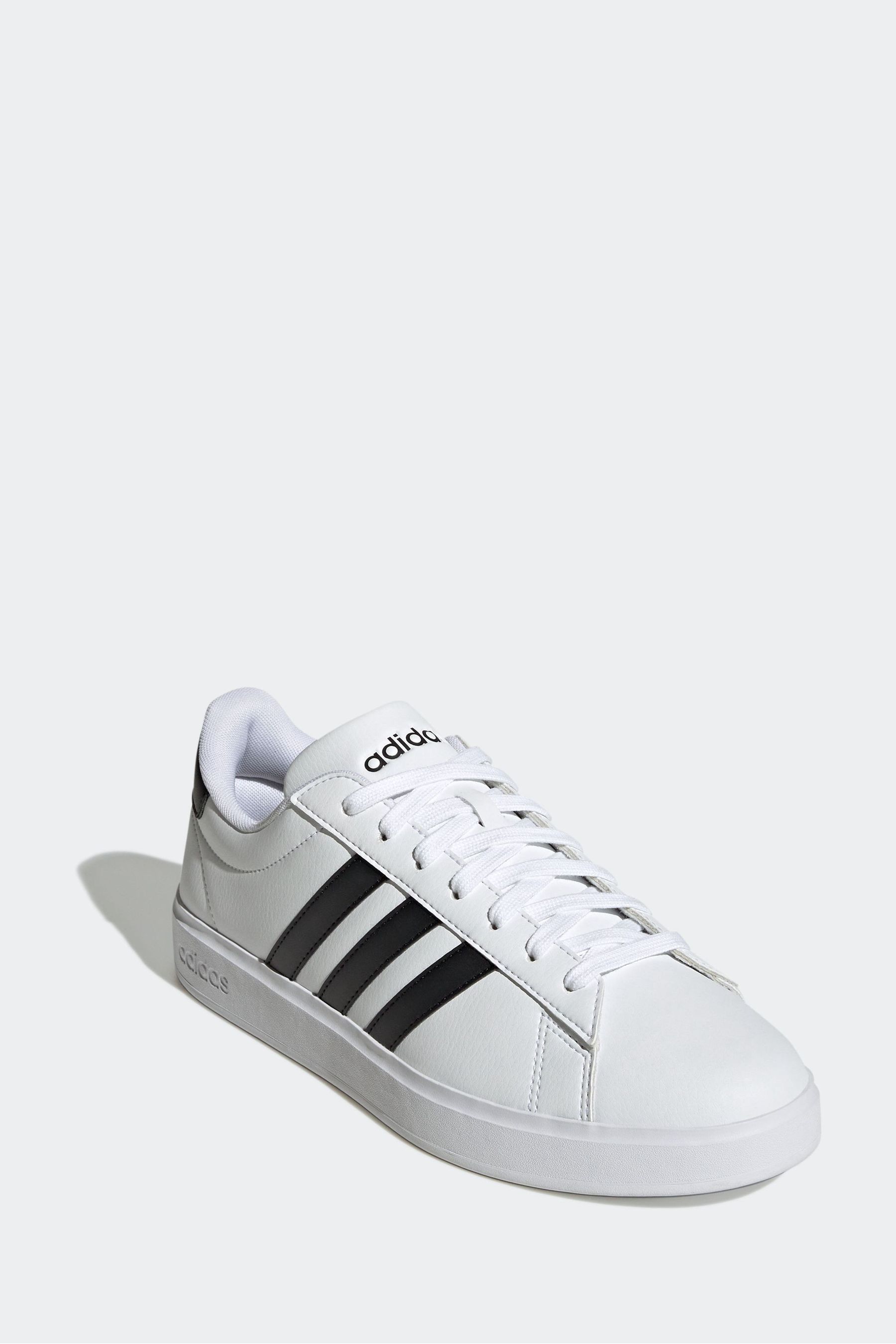 White and black adidas hot sale