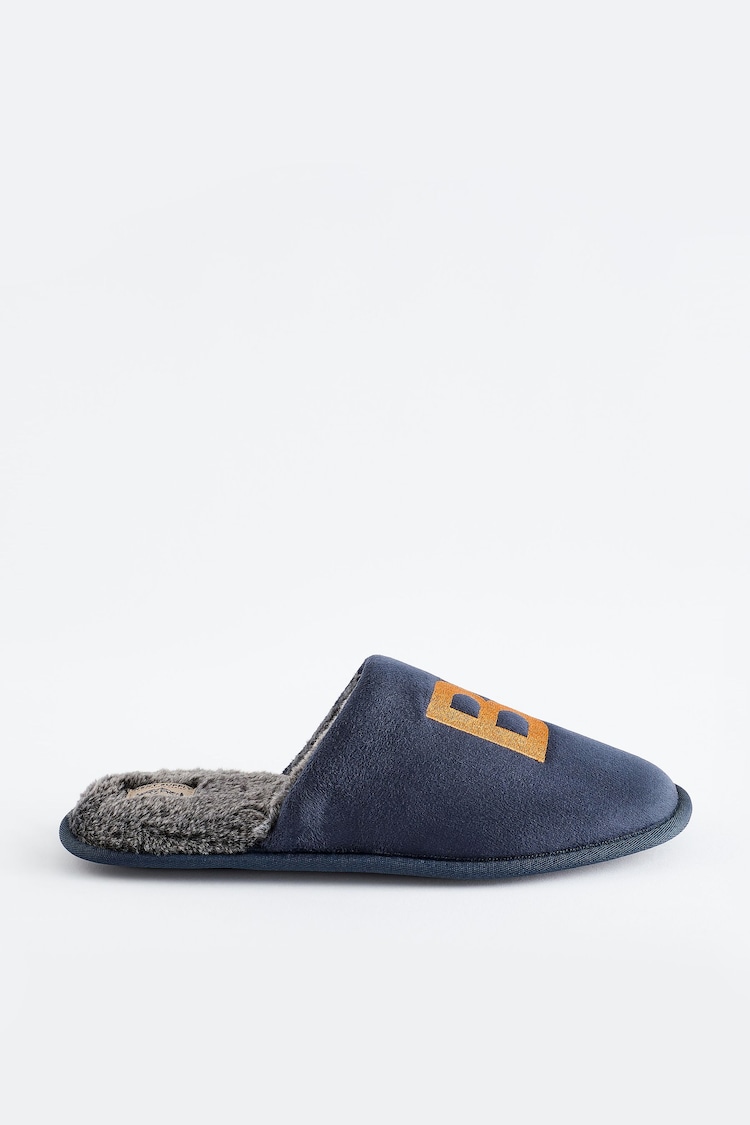 Navy Blue Medium Monogram Slippers - Image 2 of 5