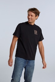 Animal Mens Chase Organic Black T-Shirt - Image 1 of 7