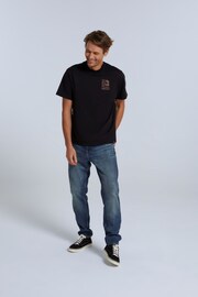 Animal Mens Chase Organic Black T-Shirt - Image 3 of 7