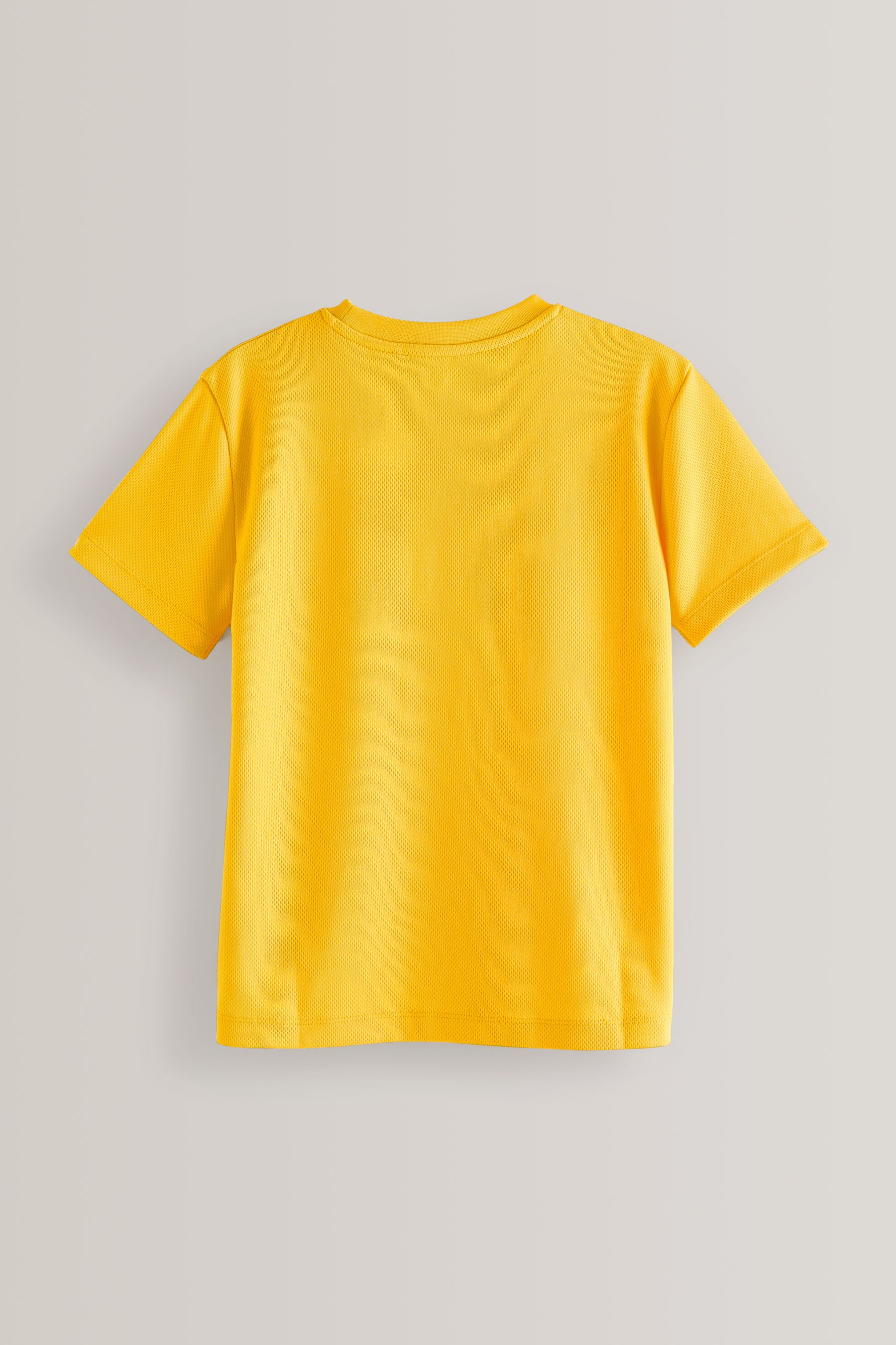 Yellow round neck t shirt on sale