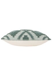 furn. Green Lamar Geometric Tufted Loop Cotton Cushion - Image 4 of 6