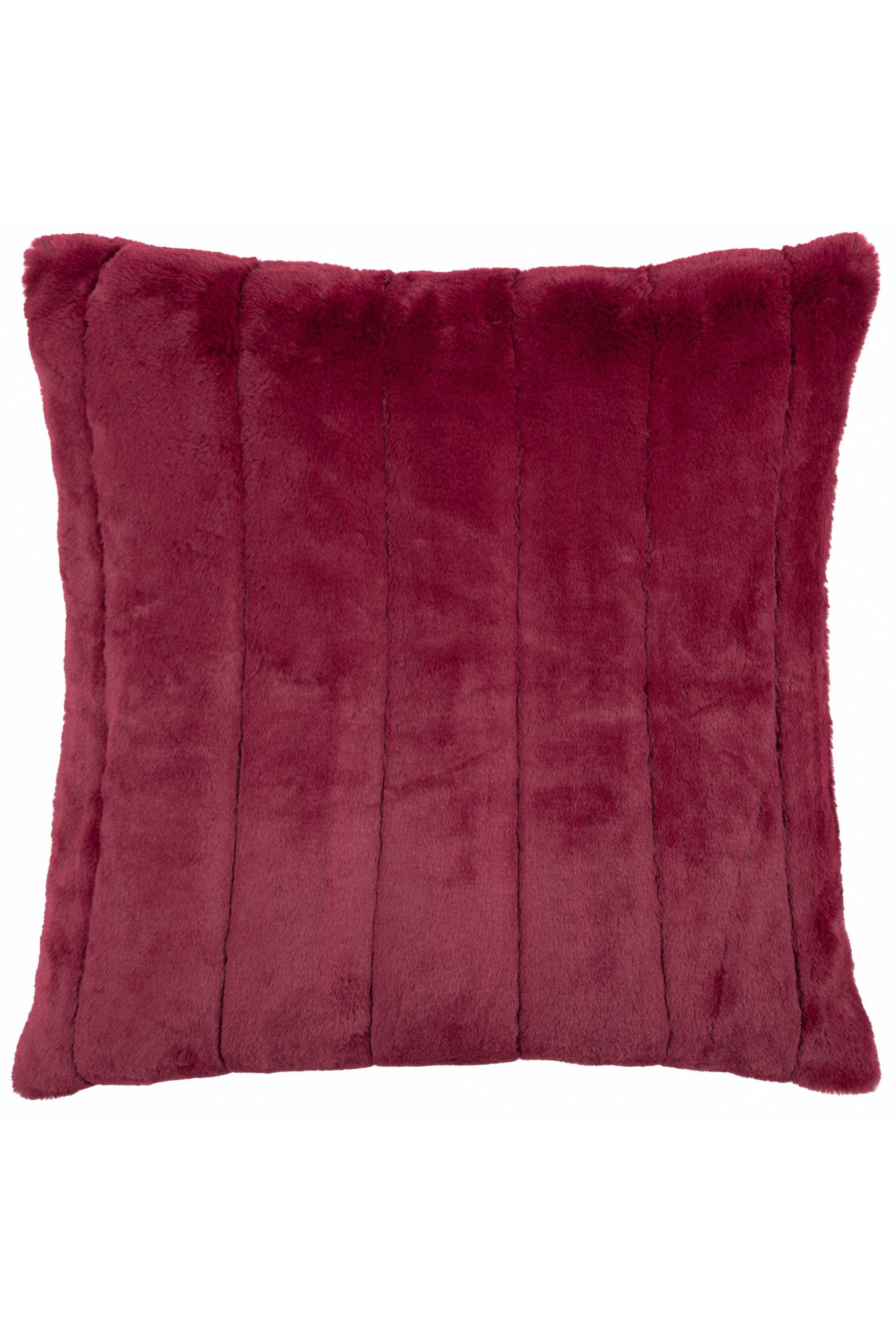 Riva Paoletti Red Empress Large Alpine Faux Fur Cushion - Image 1 of 6