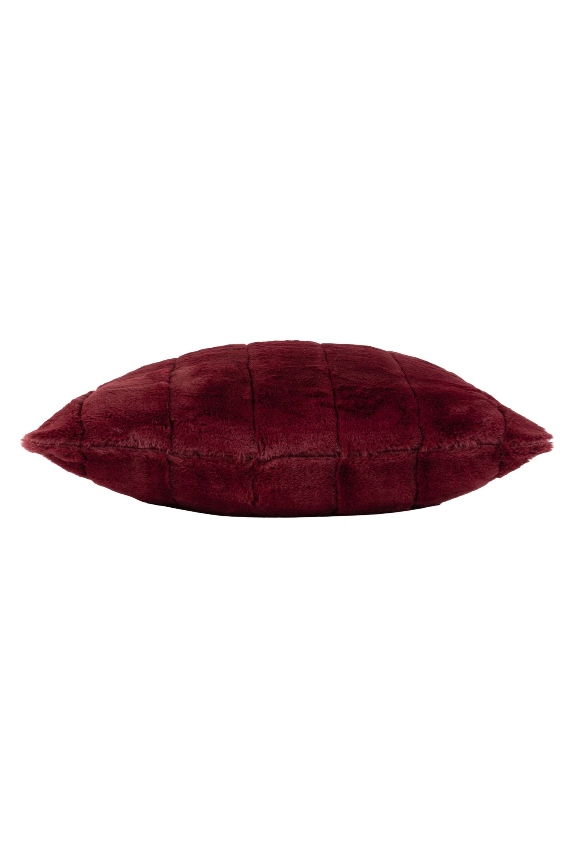 Riva Paoletti Red Empress Large Alpine Faux Fur Cushion - Image 2 of 6