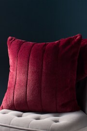 Riva Paoletti Red Empress Large Alpine Faux Fur Cushion - Image 4 of 6