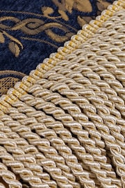 Riva Paoletti Blue Shiraz Jacquard Floral Fringed Throw - Image 3 of 3