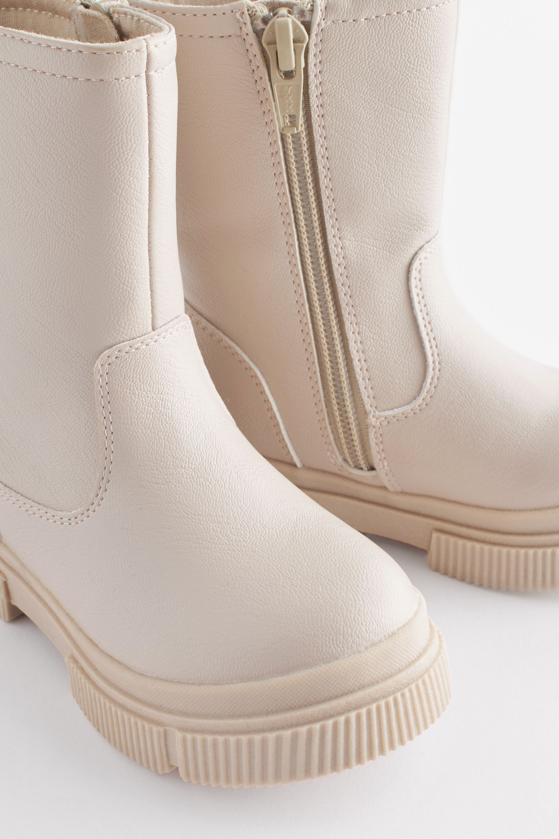 Buy Beige Neutral Tall Chunky Boots from Next Luxembourg