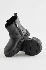 Black Biker Boots - Image 4 of 5