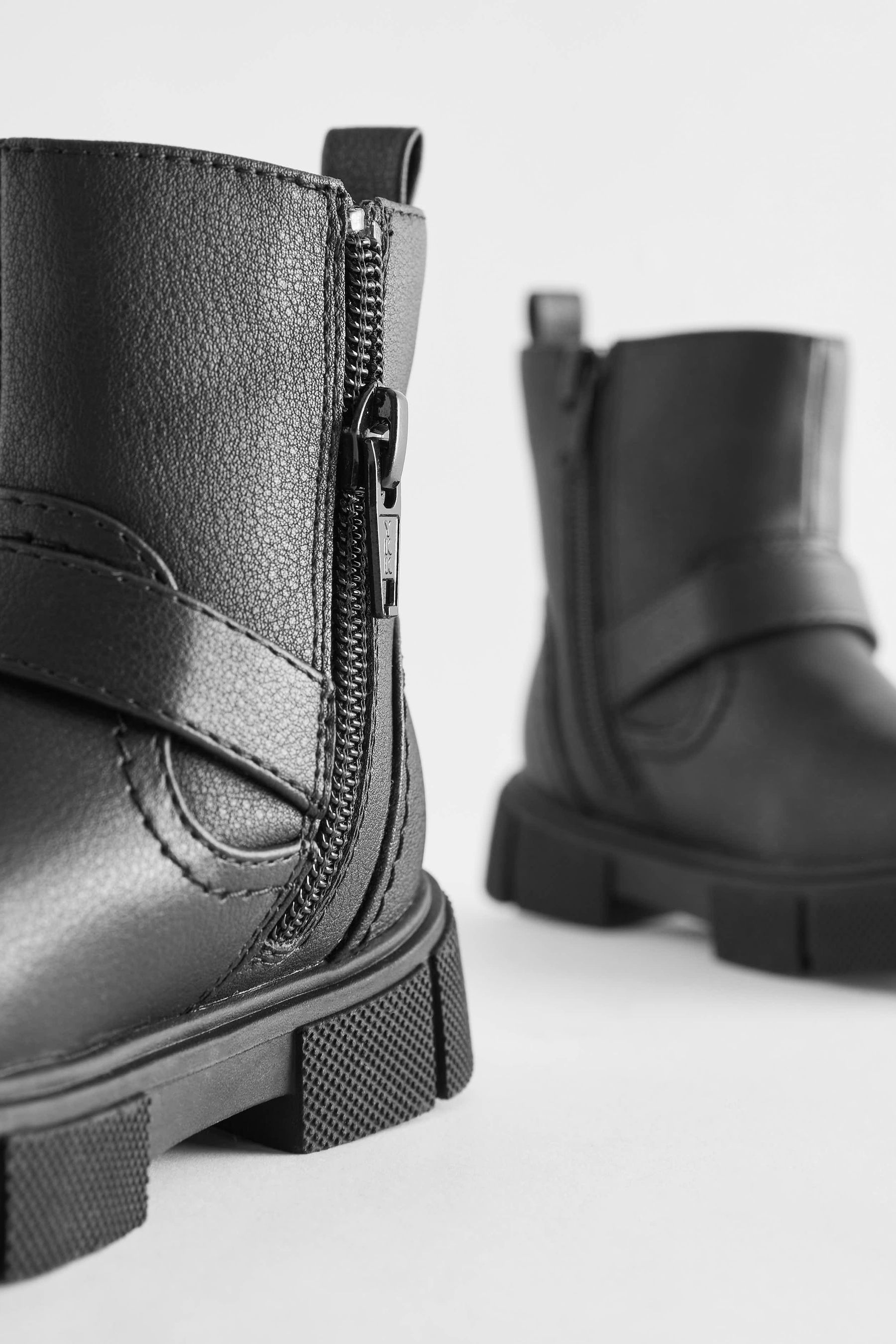 Buy Black Biker Boots from Next Luxembourg