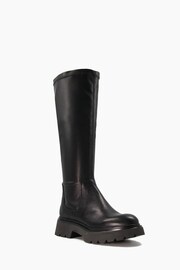 Dune London Black Tilt Flare Sole Knee High Boots - Image 2 of 5