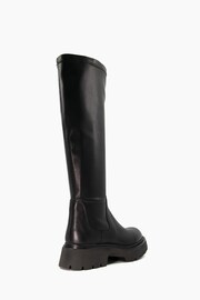 Dune London Black Tilt Flare Sole Knee High Boots - Image 3 of 5