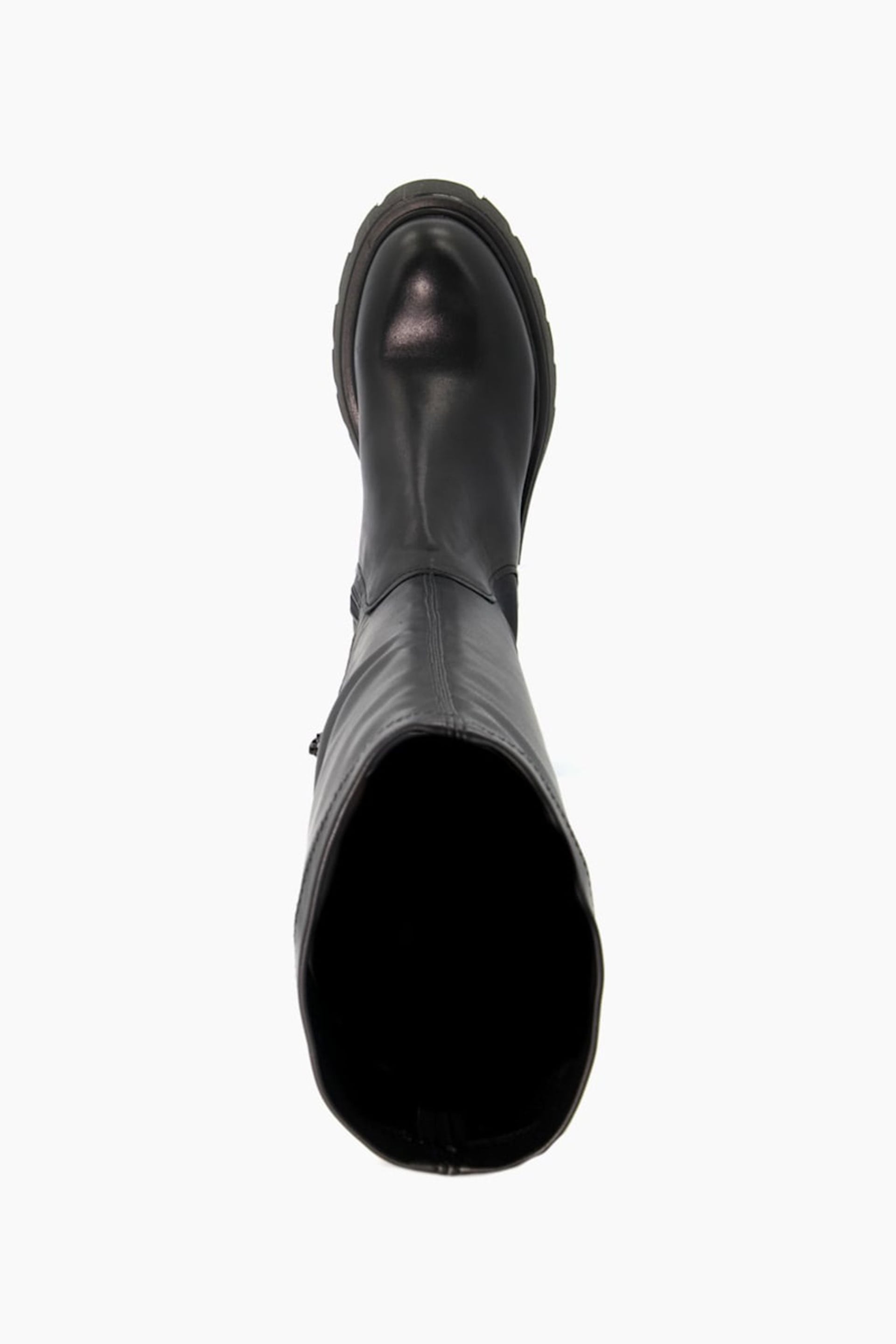Dune London Black Tilt Flare Sole Knee High Boots - Image 4 of 5