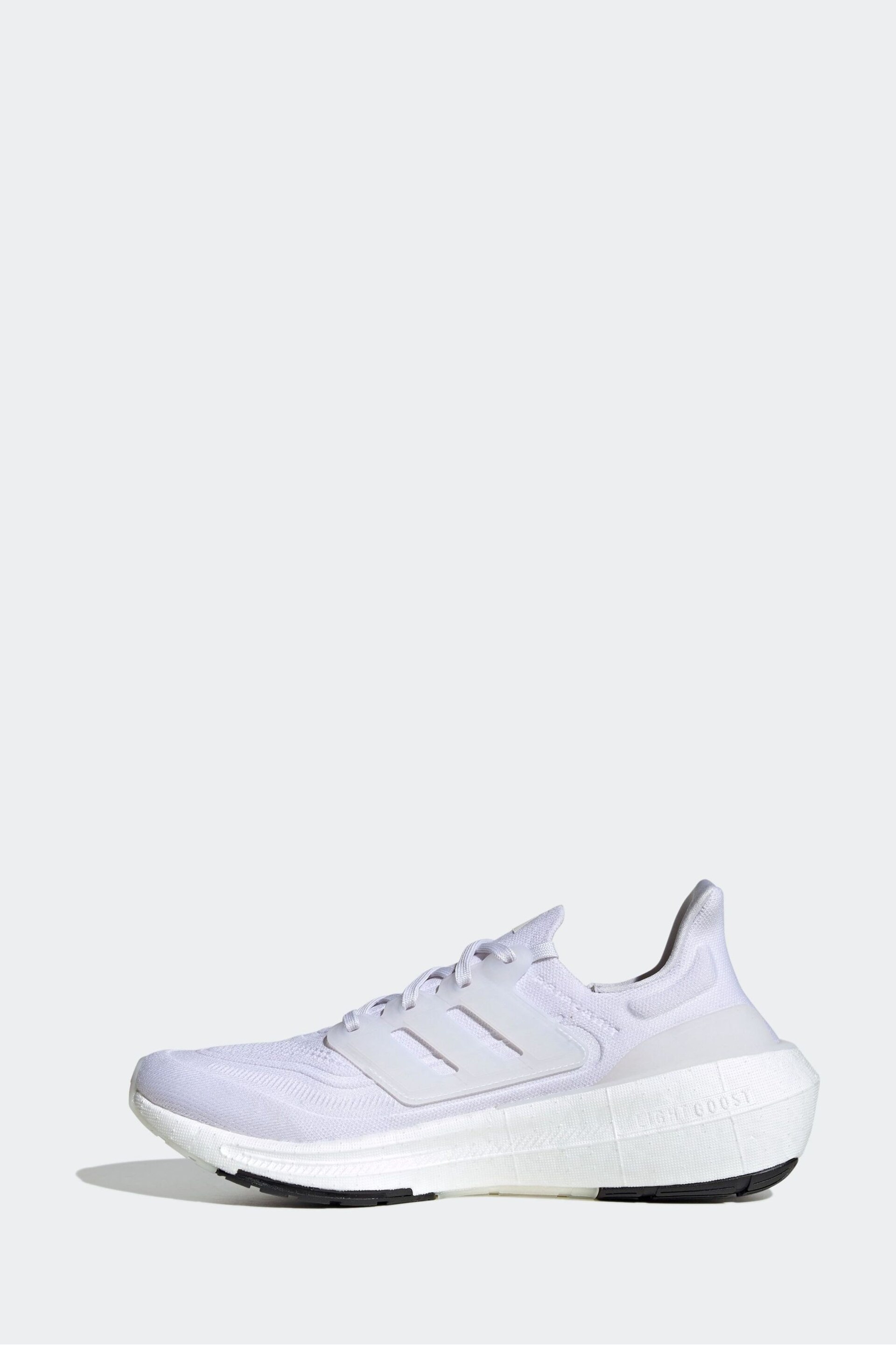 adidas White Ultraboost Light Trainers - Image 3 of 12