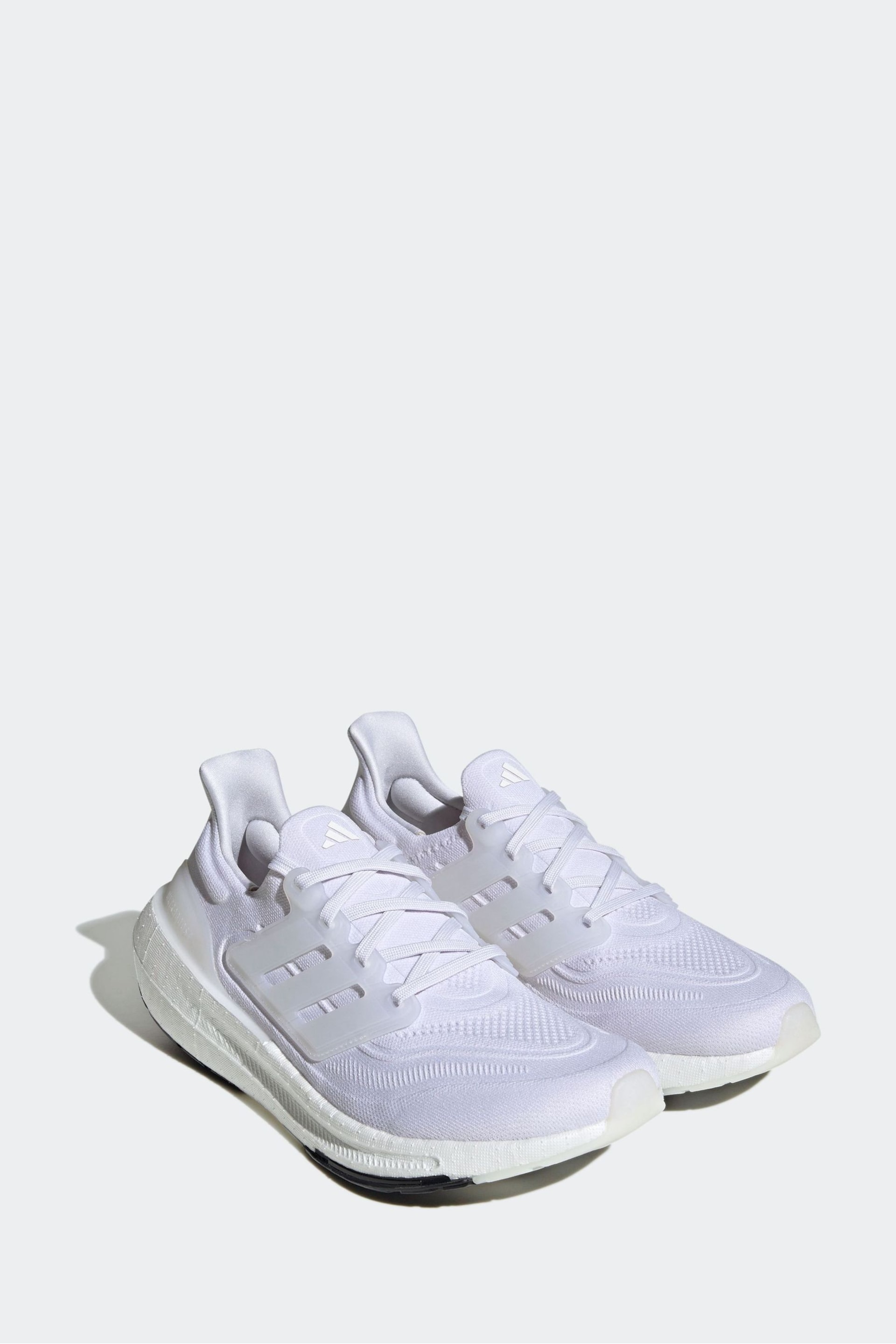 adidas White Ultraboost Light Trainers - Image 4 of 12