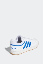 adidas White Originals Hoops 3.0 Low Classic Vintage Trainers - Image 4 of 9