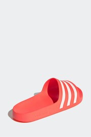 adidas Red Sportswear Adilette Aqua Slides - Image 2 of 9