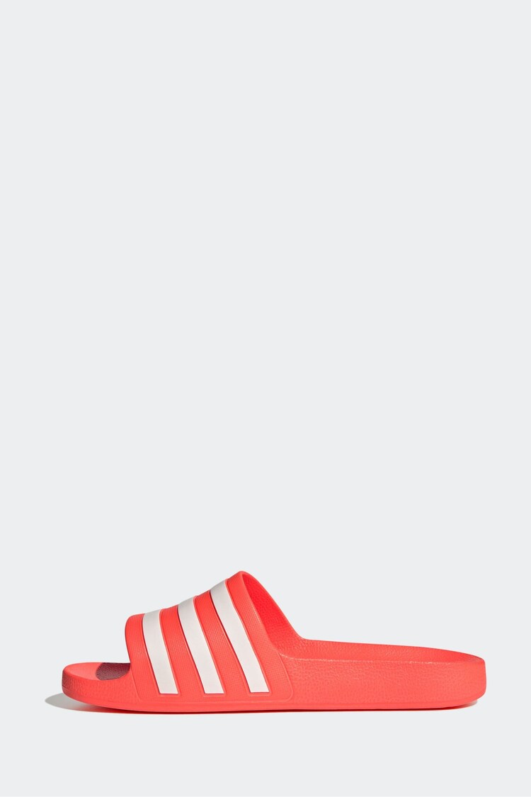 adidas Red Sportswear Adilette Aqua Slides - Image 4 of 9