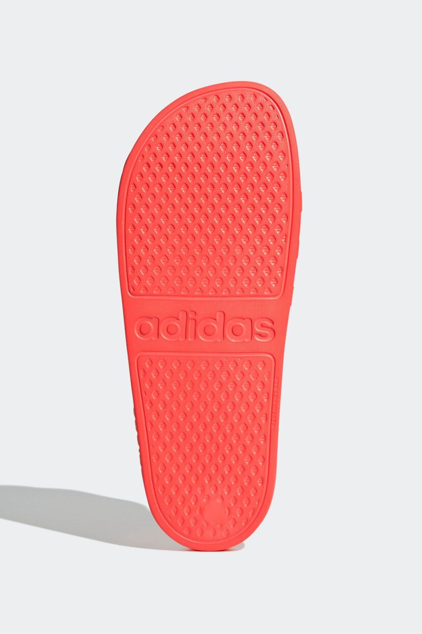 adidas Red Sportswear Adilette Aqua Slides - Image 7 of 9