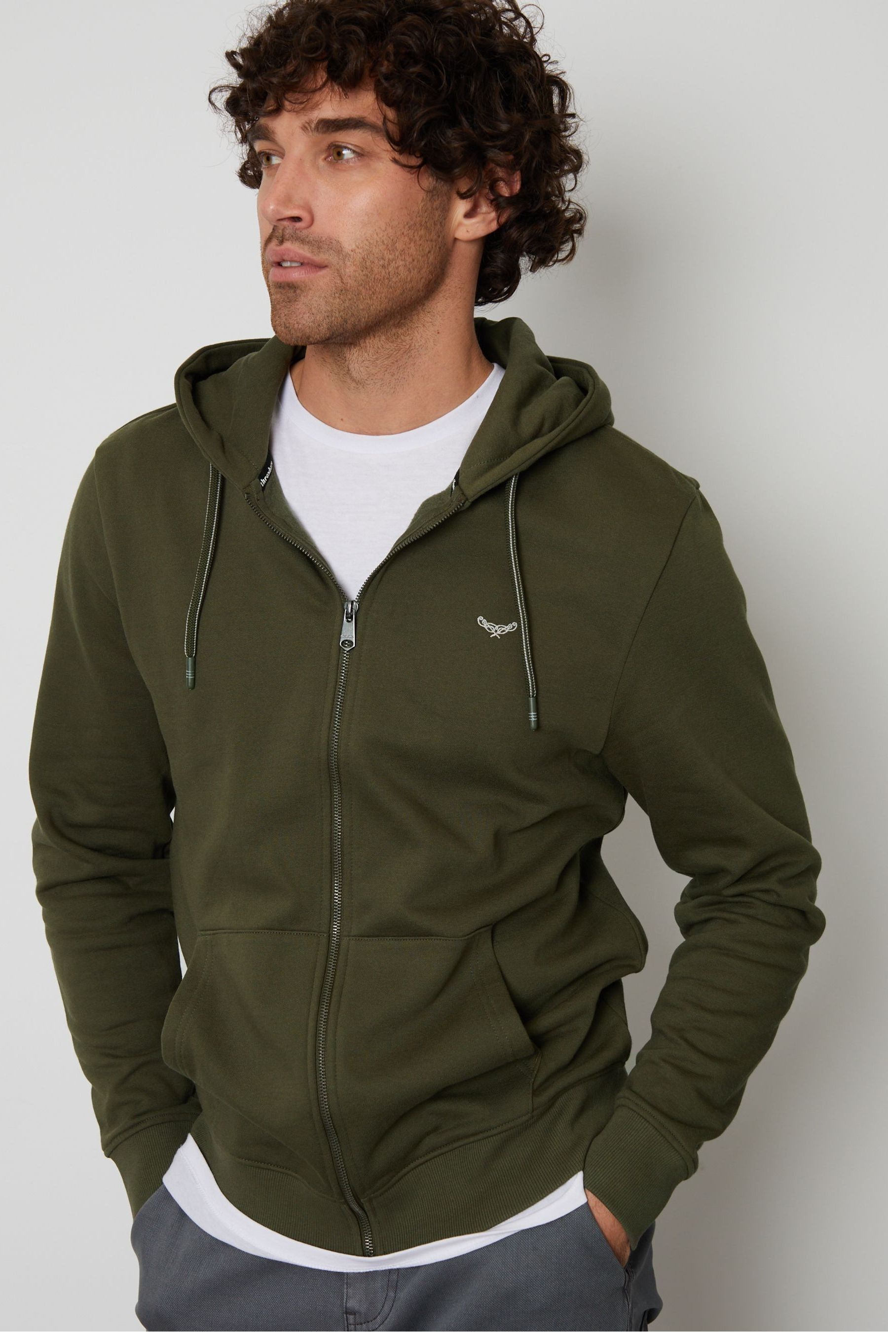 Buy Threadbare Green Zip Through Hoodie from the Next UK online shop